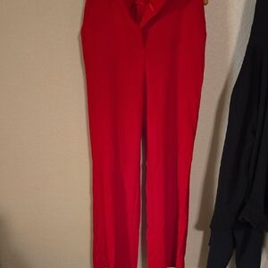 New York & Company Vibrant Red Straight Leg Pants